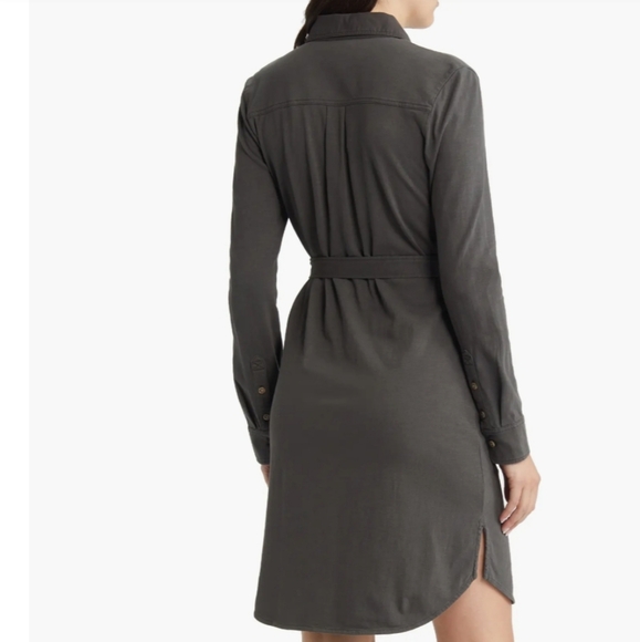 Faherty Seasons Long Sleeve Organic Cotton Knit Shirtdress Size XS NWOT'S - Picture 2 of 11